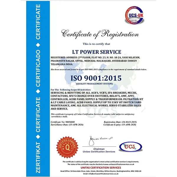 iso certifed service